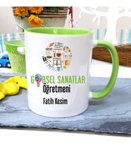Görsel Sanatlar Öğretmenine Özel Öğretmenler Günü Hediyesi Kişiye Özel Kupa Bard