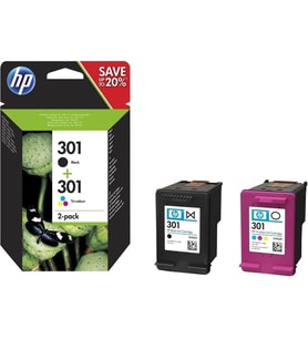 Tonersepeti HP 301 N9J72AE Siyah + Renkli 2'li Set Kartuş CR340E