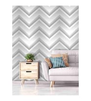 Dreamwall 3D Zigzag Desenli Silinebilir Yırtılmaz Tekstil Duvar Kağıdı (Çok Renkli)