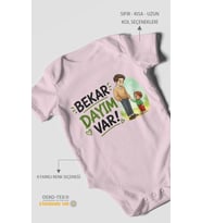 Bekar Dayım Var Kısa Kollu Bebek Body %100 Pamuk