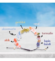 Terazi Burcu Doğal Taş Bileklik - Ayarlamalı