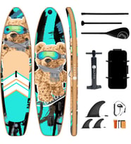 ULTTY Sup Paddle Board Seti (Şişme Paddle Board + Kürek + Pompa) Sup Board/Stand Up Paddle TURKUAZ 320-81-15