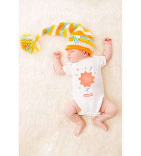Unisex Bebek Buralara Yeni Bir Yıldız Doğdu Baskılı Body Zıbın