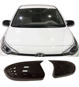 Hyundai i20 Batman Yarasa Ayna Kapağı Piona Black ABS 2014-2020 (Sinyalsiz)
