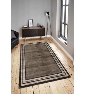 Dijital Baskılı Yıkanabilir Kaymaz Modern Renkli Salon Halısı Mutfak Halısı Yolluk ND-HY-1244 (Kahverengi)