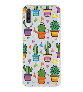 PrintiFy Samsung Galaxy A70 ile Uyumlu 1mm Slim Fit Water Color 4 Baskılı Şeffaf  Kılıf