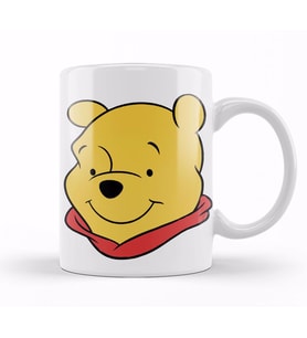 Winnie The Pooh Head Kupa Bardak Porselen