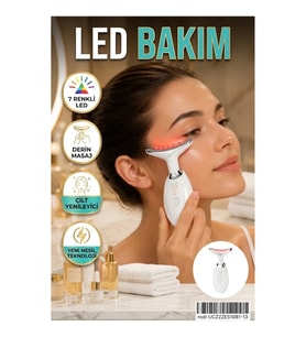 7 Renk LED Işık Terapili Cilt Bakım ve Masaj Cihazı