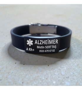Kişiye Özel Tıbbi Acil Durum Yasaklı Kol Lenf Ödem - Alerji - Tip 2 Diyabet - Alzheimer - Epilepsi -Demans - Kalp Hastası - Kan grubu - Kalp Pili