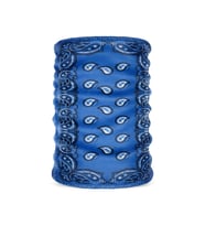 BHANDANA Mavi Şal Desenli Boru Bandana