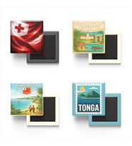 Buzdolap Magnetleri - Tonga Nuku'alofa - 4'lü Set Magneti