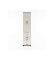 Hyperion Dolap 4 Raflı 6 Çekmeceli 2 Kapaklı 60x44x243 Antrasit-Aytaşı