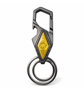Premium Metal Karabinalı Anahtarlık – Çift Halkalı Şık Tasarım – 9,5 cm