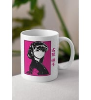 Half Komi Anime Temalı Beyaz Kupa Bardak Sevgiliye Arkadaşa Hediye