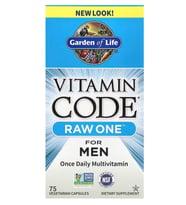Garden of Life, Vitamin Code, RAW One, Once Daily Multivitamin For Men, 75 Vegetarian Capsul.Abd Menşei.53.