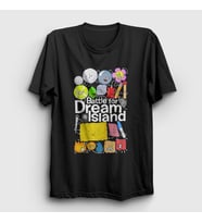 Presmono Unisex Beyaz Bfdi Battle For Dream Island T-Shirt 531671tt (Siyah)