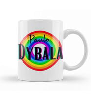 Paulo Dybala   Vintage Retro Rainbow Style Kupa Bardak Porselen