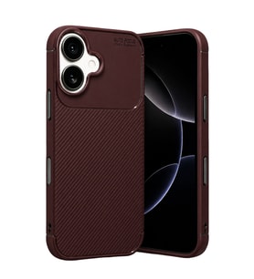 Apple iPhone 17 Auto Focus Karbon Kapak - Bordo