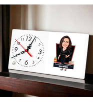 Güzeller Güzeli Canım Öğretmenim Karikatürlü Masa Saati