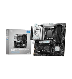 MSI B760M GAMING PLUS WIFI Intel B760 LGA1700 DDR5 6800MHz (OC) HDMI/DP M.2 Wi-Fi RGB mATX Anakart (Siyah - Beyaz)