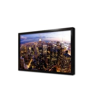 New York Gece Çerçeveli Cam Tablo