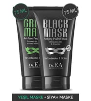 Dr. EA Soyulabilir  Siyah Maske ve Soyulabilir Yeşil Maske 2'li Özel Set 75 ml