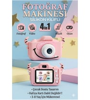 Mini Dijital Fotoğraf Makinesi Figürlü Silikon Kılıflı 5x Oyunlu Çocuk İçin