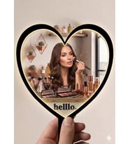 Tasarım Kırılmaz Pleksi El Aynası - 10X10 Cm Unisex Çanta Boyu