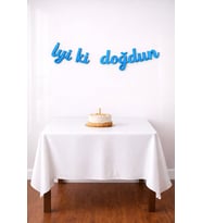 Kaligrafi Banner "İyi ki Doğdun" - Mavi
