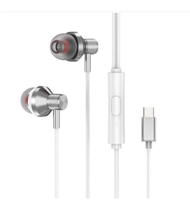 S-link SL-TPK03 TypeC Telefon Uyumlu Metal Beyaz Kulak İçi Mikrofonlu Kulaklık