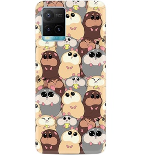 Vivo Y11S Y21S Y20 Y20S Y70 Kılıf Desemli Silikon Sevimli Hayvanlar 1730