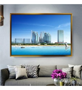 Altın Çerçeveli dekoratif tablo a1231 (Gold)