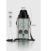 Renga Taffy Desenli 500 ml Askılı Pipetli Tritan Çocuk Matara 912080 Pembe (Siyah)