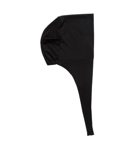Tesettür Bone Bağcıklı Likralı Siyah