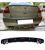 Renault Megane 2 Siyah Difüzör 4 Krom Egzoz Görünümlü Difizör Arka Ek Body Kit 2002-2009
