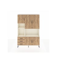 Arges Gardrop 9 Raflı 3 Çekmeceli 5 Kapaklı 132x30x195 Aytaşı-Çam