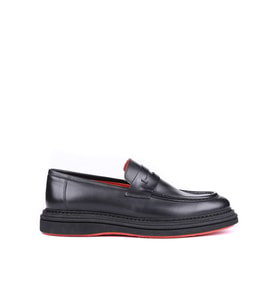 Shoetyle - Siyah Hakiki Deri Bağcıksız Erkek Günlük Ayakkabı 250-2575