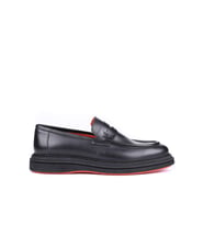 Shoetyle - Siyah Hakiki Deri Bağcıksız Erkek Günlük Ayakkabı 250-2575