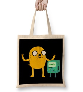 Adventure Time Jake The Dog And Bmo The Robot Bez Çanta Uzun Saplı