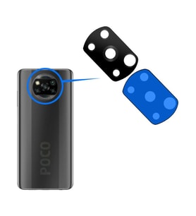 Xiaomi Poco Uyumlu X3 Pro Arka Kamera Camı Lensi Yapışkanlı
