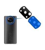 Xiaomi Poco Uyumlu X3 Pro Arka Kamera Camı Lensi Yapışkanlı