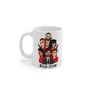 Beyaz Bellaciao La Casa De Papel Tv Series Baskılı Kupa Bardak
