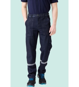 Kışlık Denim İş Pantolonu Erkek 12 Ons Kot Tulipa Konforlu Tasarım (Mavi)