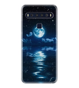 TCL 10L 10 Plus 10SE 20E 20SE 30SE L7 Kılıf Desemli Silikon Night Moon 1133