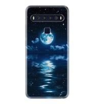 TCL 10L 10 Plus 10SE 20E 20SE 30SE L7 Kılıf Desemli Silikon Night Moon 1133