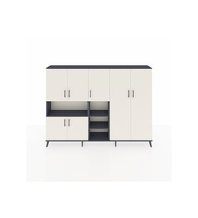 Arges Dolap 13 Raflı 7 Kapaklı 220x30x163 Antrasit-Aytaşı/Antrasit