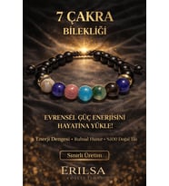 Sertifikalı Doğal Taş 7 Çakra Bilekliği Enerji Denge Bilekliği - Obsidyen Jasper Kuvars Akik Florit (Çok Renkli)