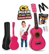 Fourtune Loki T-80PK 6 Telli Pembe Çocuk Gitarı Gerçek Ağaç