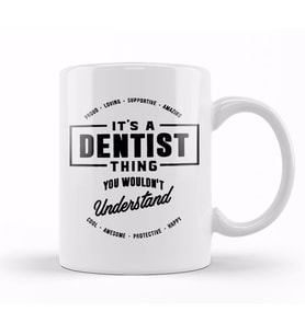 Dentist Kupa Bardak Porselen