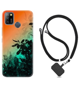 INFINIX Smart 4 5 6 Zero 8 S5 Pro Kılıf Boyun Askılı Silikon Güzel Çiçekler 1712